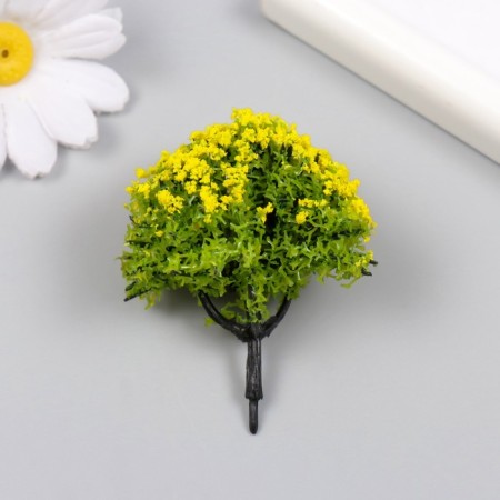 Artificial plant for creativity plastic "yellow acacia" 6 cm