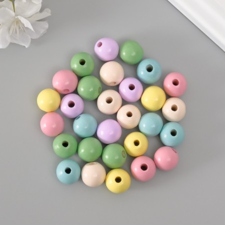 Beads for creativity tree "Balls. Summer colors" set 30 pcs d = 1.6 cm