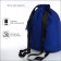Back for shoes with pockets, blue color