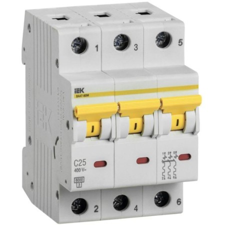Circuit breaker automatic IEK MVA31-3-025-C 3P, 25A, 6ka