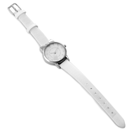 Women's watch "cat", d-2.8 cm, white strap-3