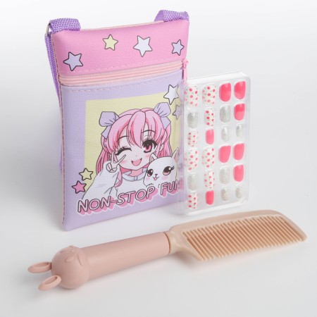 Baby overhead nails, bag, comb, gift set for girls-1