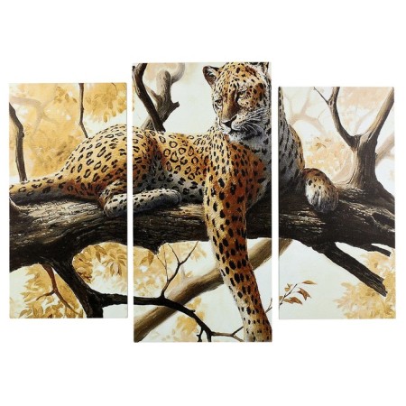 Modular painting on the subframe "Cheetah on vacation" (2-25x50, 30x60 cm) 80x60 cm