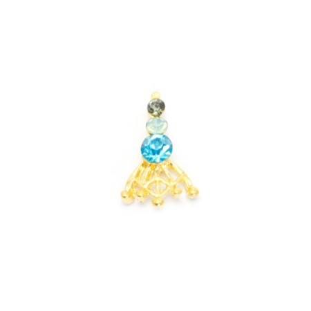 Metal fittings Pole "Paris with turquoise", 4 pcs