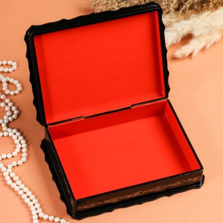 Casket "Forest Coast", 17 × 23 × 6 cm, lacquer miniature-1