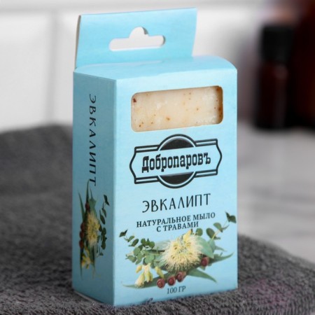 Natural soap with herbs in the box "Eucalypt" 100 g of Dobroparov-1