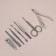 Manicure set, 7 items, in case, color mix