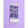 Candles for the cake "wavy lines", 6 pcs, white with purple