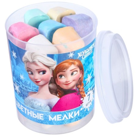 Set of colored crayons cold heart, 7 colors-8