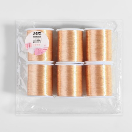 Metallized thread, 91 ± 1 m, beige color-2