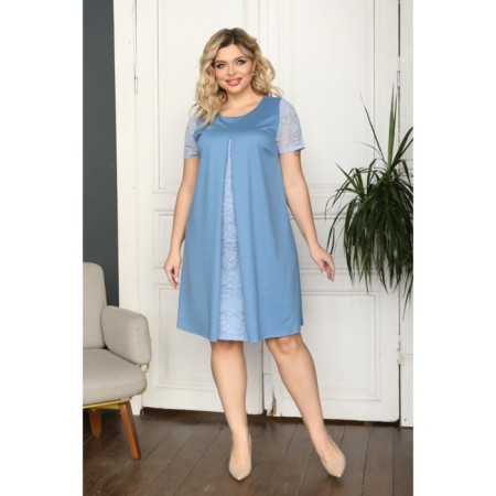 Women's dress, size 60, blue color-8