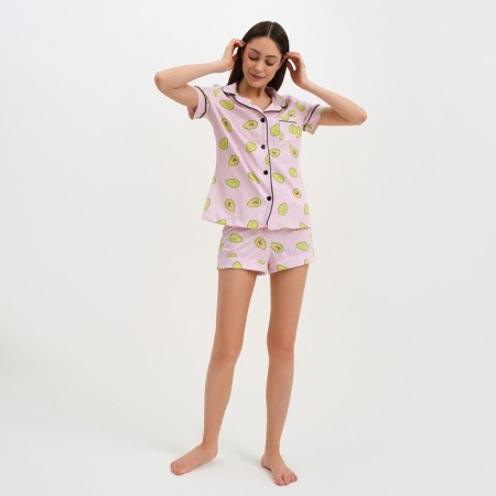 Female pajamas (shirt and shorts) KAFTAN AVOCADO p. 40-42, pink