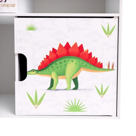 Rabberry with the doors "Dinosaurs", 60 × 60 cm, white color-6