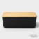 Storage container with lid LADOM "Laconism", 29.5 × 20.3 × 10.5 cm, black color