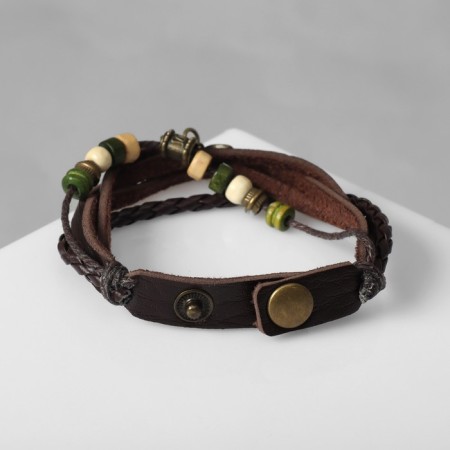 Bracelet Skin "Low Blobo" hippie, brown color, l = 22.5 cm-1
