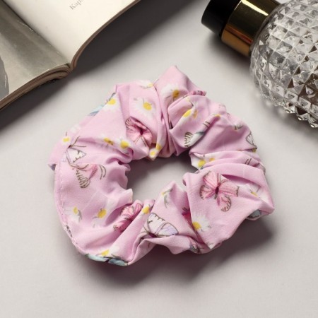 Hair elastic band "Orbit" Summer butterflies, 10 cm, mix