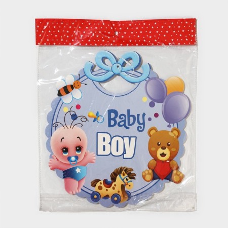 Decorative decoration (suspension) "Baby Boy" 28.5x24.5 cm, col. blue-6