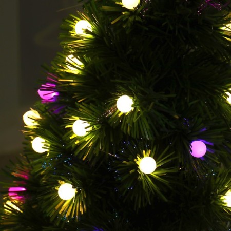 Fibrooptic Christmas tree "light" 90 cm d of the lower tier 50 cm 79 branches-3