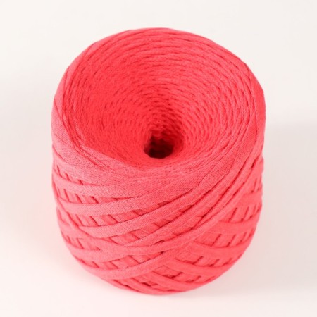 Knitted yarn "Ribbon" 85m/170 ± 5 g (coral)-1