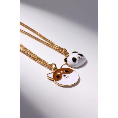 Coolons "Demetrines" Corgi and Panda, colored in gold, 45 cm-2