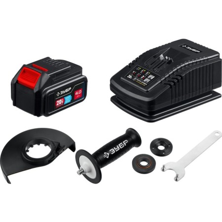 Angel -grinding machine battery. Zubble AB-125-41, 20 V, 4 Ah, Li-Ion, D = 125x22.2 mm, bag-6