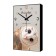Carty clock is wall-mounted, interior "owl. Act", smooth move, 57 x 35 x 4 cm