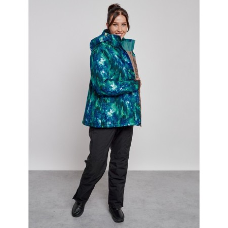 Ski jacket female winter, size 58, blue color-8