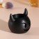 Concrete candle "devil" height 4.5 cm, d-3.5 cm black
