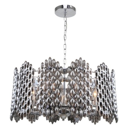 Suspended chandelier GLAZGO 5XE14 40W, size 61x61x40-71 cm, chromium color-1