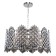 Suspended chandelier GLAZGO 5XE14 40W, size 61x61x40-71 cm, chromium color