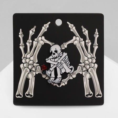 Icon "Eternal Love", black and white color in ferrous metal-4