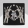 Icon "Eternal Love", black and white color in ferrous metal