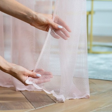 Tulle "Estel", size 300x265 cm, pink color-1
