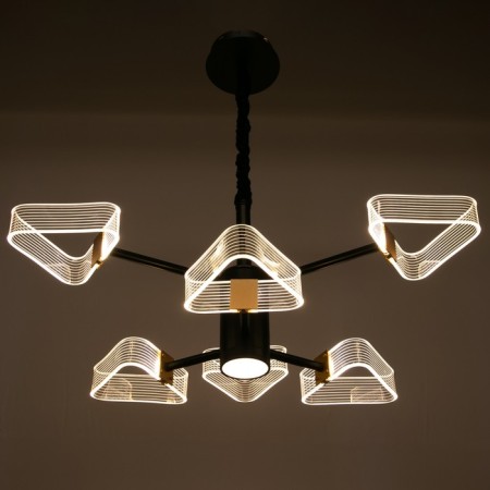 Chandelier 1702/6 LED 124W 3000-6000K black 64x64x50 cm Bayerlux-4