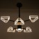 Chandelier 1702/6 LED 124W 3000-6000K black 64x64x50 cm Bayerlux
