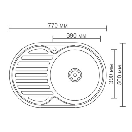 Kitchen Accoona AB5077-R washing, right, right, thickness 0.6 mm, 770x500x165 mm, glossy-6