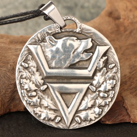 The amulet "Symbol of Veles", metal pudter, art casting-1