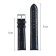 Watch strap, male, 22 mm, harness 85 mm, larynx 125 mm, leather, elongated, black