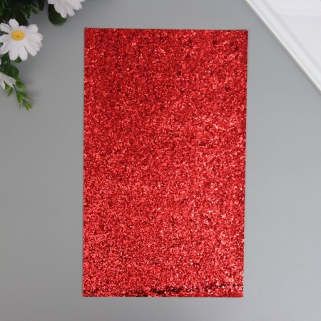 Liszt for creativity claims "Large sparkles" Red sheet 33x20 cm thick 0.84 mm-1