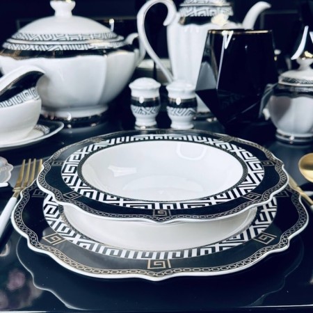 A set of deep plates Lenardi "Isolda", D = 23 cm, 6 pcs