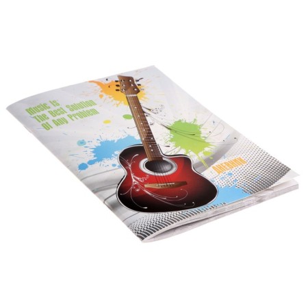 Diary for a music school, "colorful guitar", soft cover, 48 sheets-1