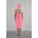 Women's set for the sauna (Pareo+Chalma) with embroidery, pink