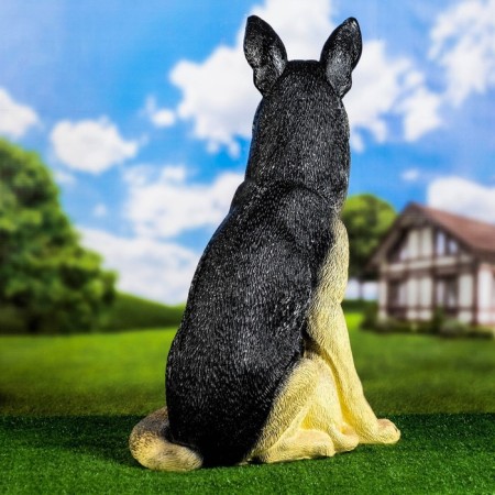 Garden figure "Shepherd with puppies Big" 45x37x71cm-6