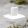 Square Square Metal for 1 candle, 7x3 cm, white