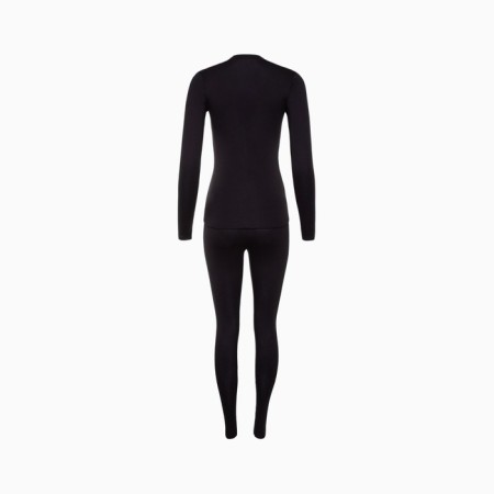 Women's thermal underwear (jumper, leggings) print fox, black color, size 52-11