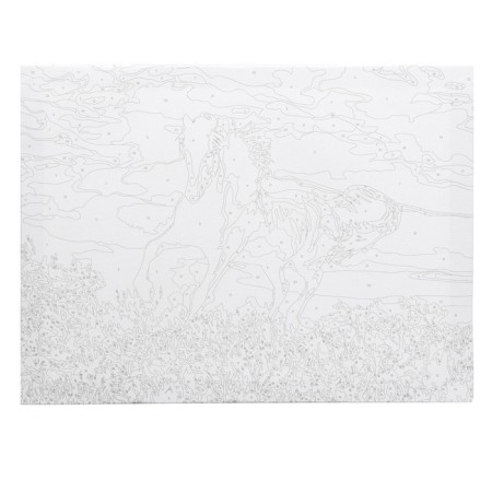 Picture on numbers on canvas with a subframe "Graceful run of a horse", 40 x 30 cm-2