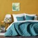 Cover with pillowcases "Kim", size 230x250 cm, turquoise color