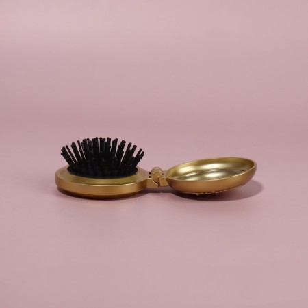 Massage comb “mother -of -pearl butterfly”, folding, with a mirror, d = 6 cm, color mix-4