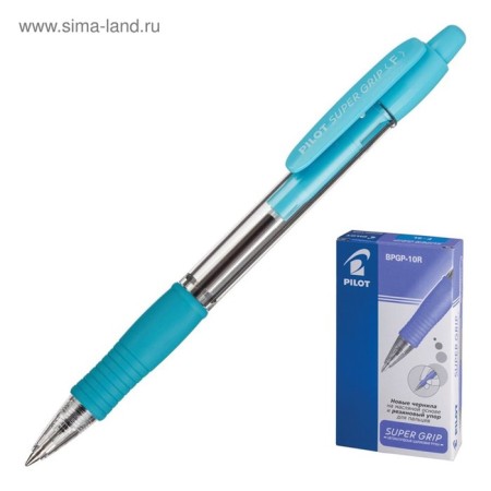 Automatic Balloon Pilot Super Grip, rubber emphasis, 0.7 mm, oil base, blue rod, blue body