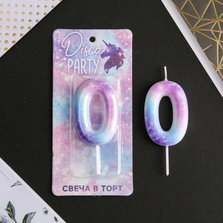 Candle for the cake, number “0”, 5.5 x 8 cm.-1